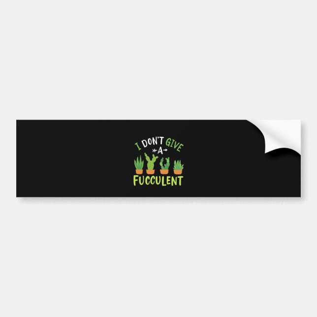 Succulents Plants Bumper Sticker (Front)