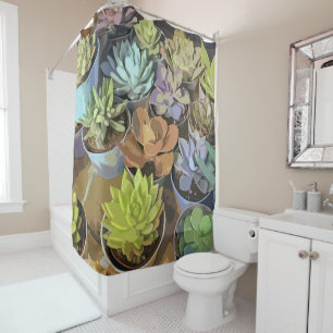 Succulents Shower Curtain