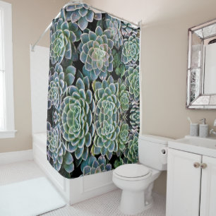 Succulents texture Shower Curtain