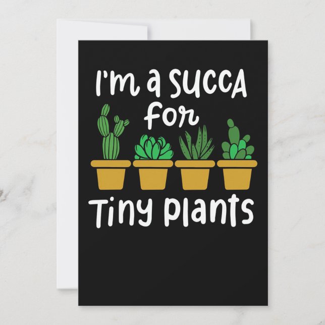 Succulents Tiny Plants Save The Date (Front)