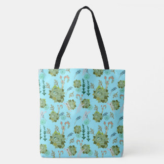 Succulents tote bag