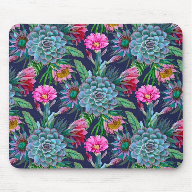 Succulents tropical garden mouse pad (Front)