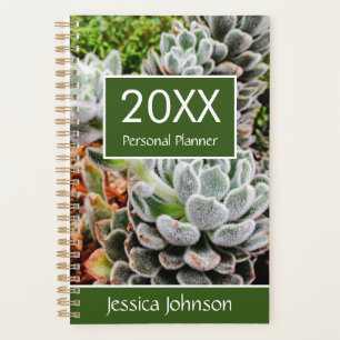 Succulents Weekly Monthly Personalised Personal Planner