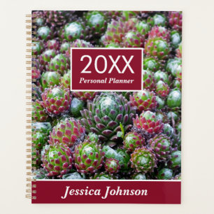 Succulents Weekly Monthly Personalised Personal Planner