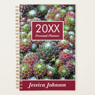 Succulents Weekly Monthly Personalised Personal    Planner