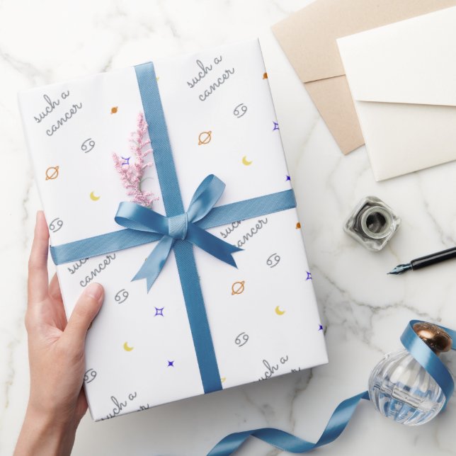 Such a Cancer (Retro colors) Wrapping Paper (Gifting)