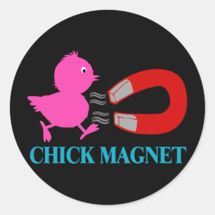 Such A Chick Magnet Classic Round Sticker