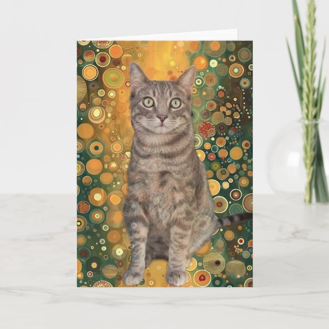 Such a fancy kitty notecard (Front)