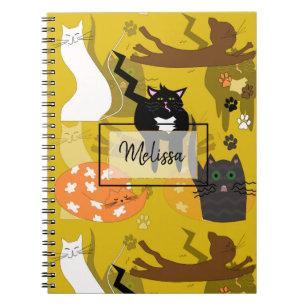 Such different cats. Spiral Photo Notebook