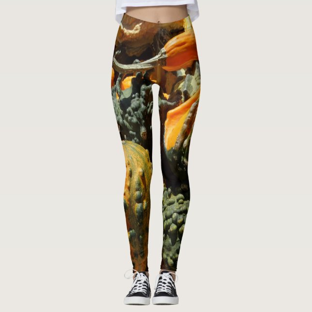 Such "Gourdgeous" fall colour on fun Leggings (Front)