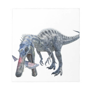 Suchomimus Dinosaur Eating a Shark Notepad