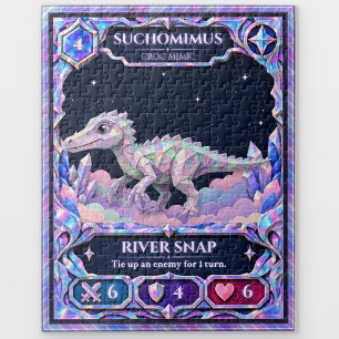 Suchomimus Dinosaur, Rainbow Foil Art Jigsaw Puzzle