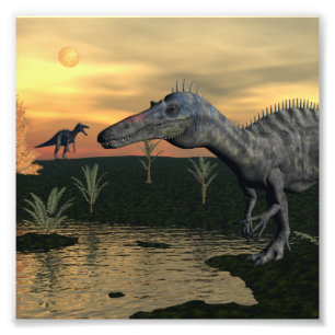Suchomimus dinosaurs - 3D render Photo Print