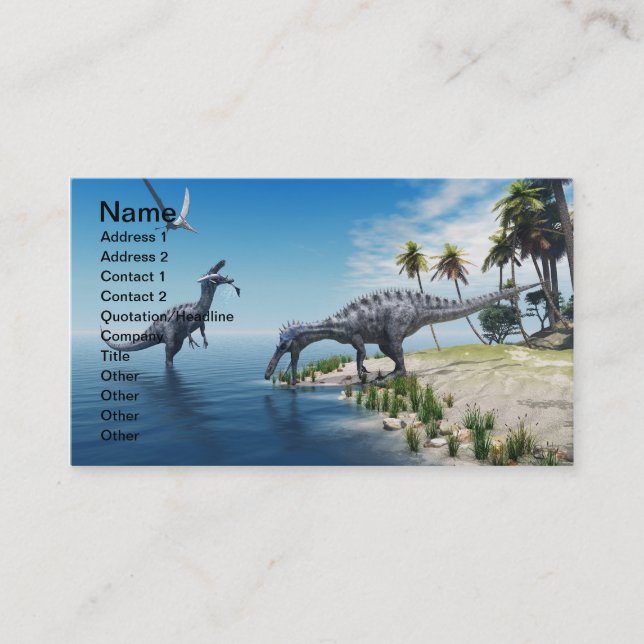 Suchomimus Dinosaurs Business Card (Front)