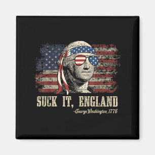 Suck england funny 4th of july george washington magnet