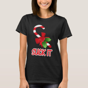 Suck It Candy Cane Girl Christmas Lollipop Lover C T-Shirt