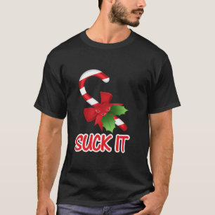 Suck It Candy Cane Girl Christmas Lollipop Lover C T-Shirt