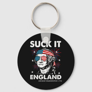 Suck-it England Funny 4th July Shirt George-washin Key Ring