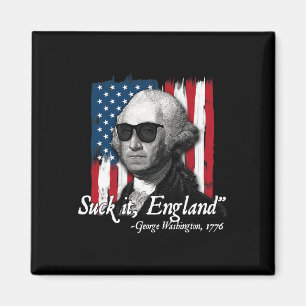 Suck It England Funny George Washington Usa Flag 4 Magnet