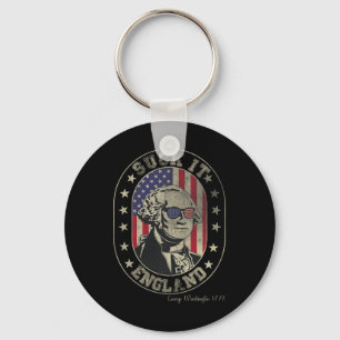 Suck It England George Washington 1776 Usa Funny 4 Key Ring