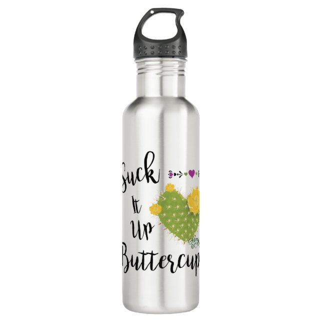Suck It Up Buttercup! 710 Ml Water Bottle (Front)