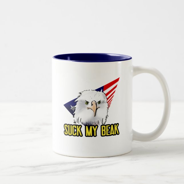Suck My Beak Two-Tone Coffee Mug (Right)