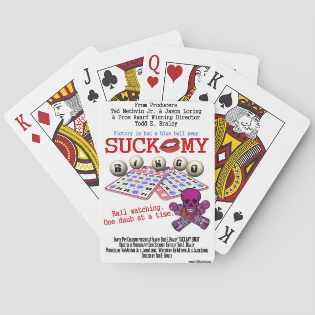SUCK MY BINGO PLAYING CARDS (Back)