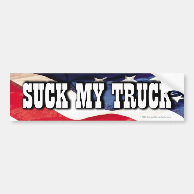 Suck My Truck Bumper Sticker (Front)