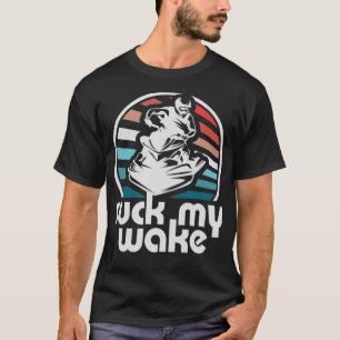 Suck My Wake Jet Ski Retro 70s Funny Jet Skiing Vi T-Shirt