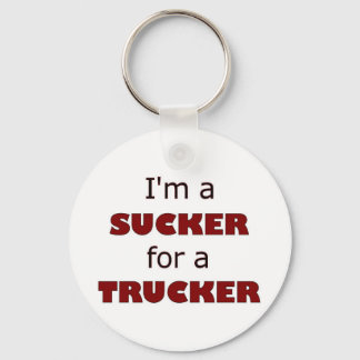 Sucker For A Trucker Keychain