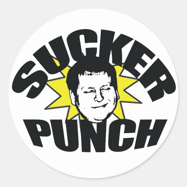 sucker punch classic round sticker (Front)
