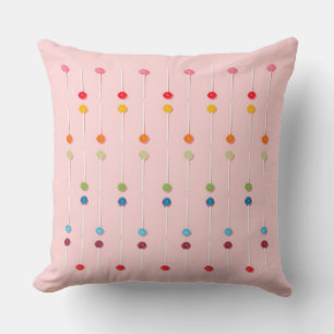 Suckers Lollypop Candy Rainbow Cushion