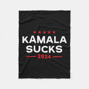 Sucks 2024 Anti Kamala Harris  Fleece Blanket