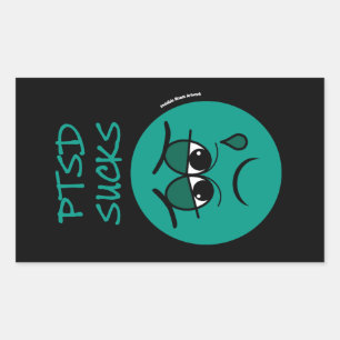 SUCKS...PTSD RECTANGULAR STICKER