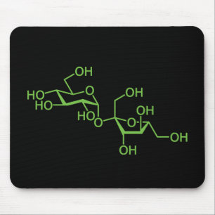 Sucrose Sugar Molecule Chemical Diagram Mouse Pad