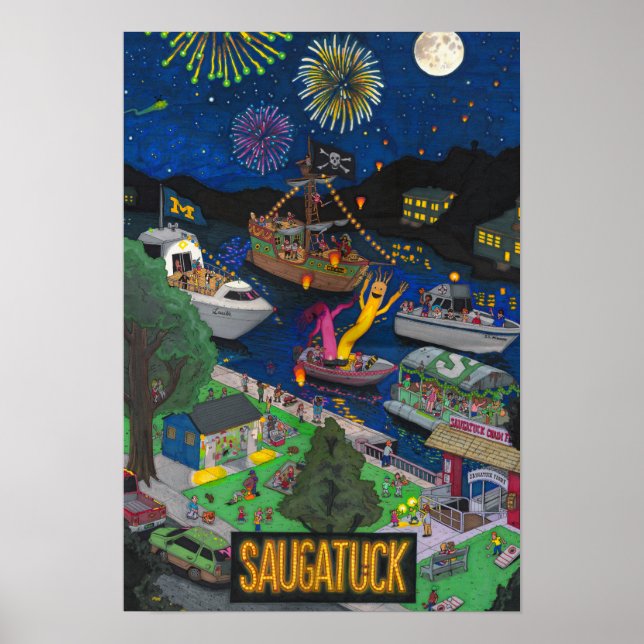 suction night poster (Small 13" x 19") (Front)