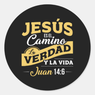 Sudadera Con Capucha Para Cristianos Spanish Classic Round Sticker