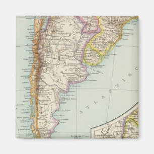 Sudamerika sudliches Blatt - South America Map Magnet