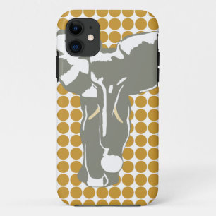 Sudan Brown Safari Dot with Pop Art Elephant iPhone 11 Case