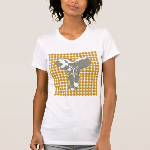 Sudan Brown Safari Dot with Pop Art Elephant T-Shirt