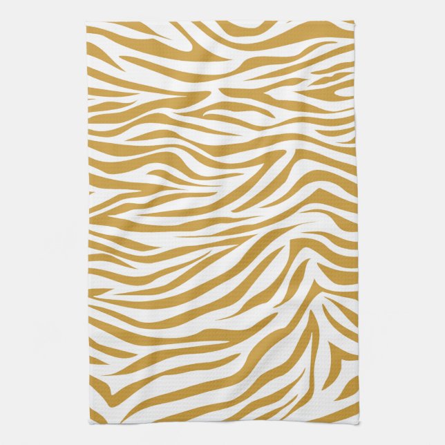 Sudan Brown Safari Zebra Tea Towel (Vertical)