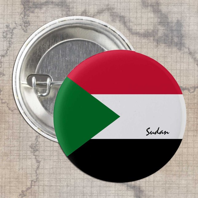 Sudan button, patriotic Sudanese Flag fashion 3 Cm Round Badge (Creator Uploaded)