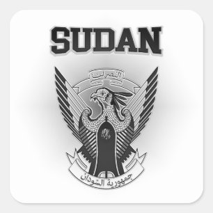 Sudan Coat of Arms Square Sticker
