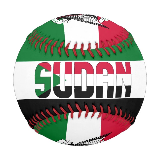 Sudan Flag and Coat of Arms Patriotic Baseball (Front)
