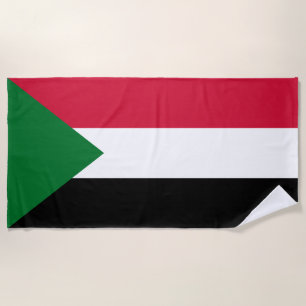Sudan Flag Beach Towel