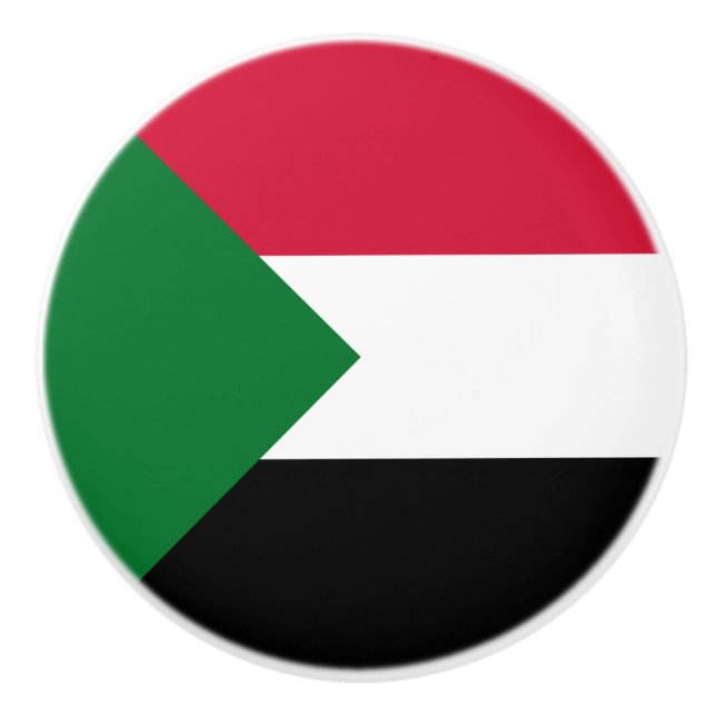 Sudan Flag Ceramic Knob (Front)