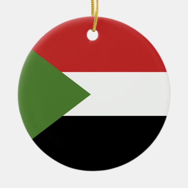 Sudan flag ceramic ornament (Front)