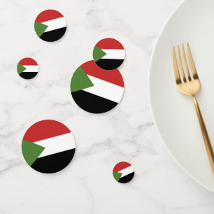 Sudan flag confetti