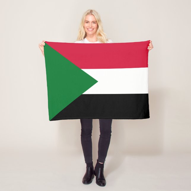Sudan Flag Fleece Blanket (In Situ)