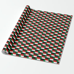 Sudan Flag Honeycomb Wrapping Paper
